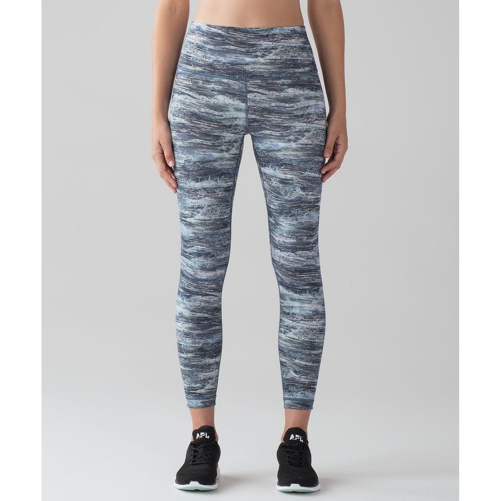 Lululemon Wunder Under High‎ Rise 7/8 Tight Aerial Drift Blue 12